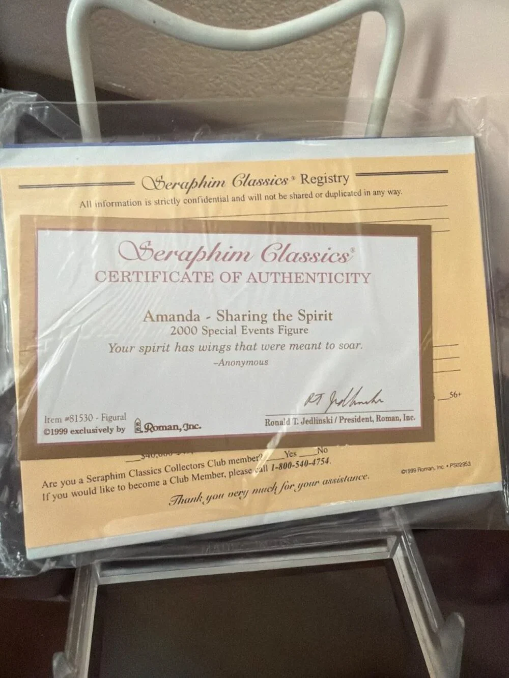 Seraphim Classics Amanda Sharing the Spirit Special Events Figurine NEW
